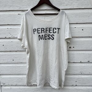TORRID Classic Fit Embroidered 100% Cotton Tee ‘Perfect Mess’- Size 3 (3XL)